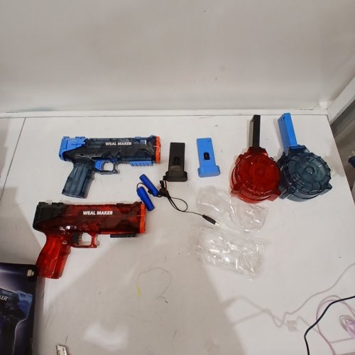 WEAL MAKER ELECTRIC WATER GUN - 26FT RANGE - 500ML CAPACITY - BLUE - (MODEL: 555) image 2