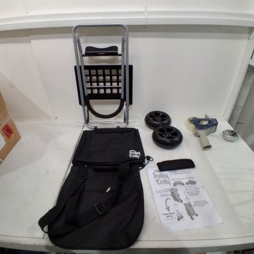 MULTI-FUNCTIONAL FOLDING TROLLEY DOLLY WITH BUNGEE CORDS - BLACK image 2