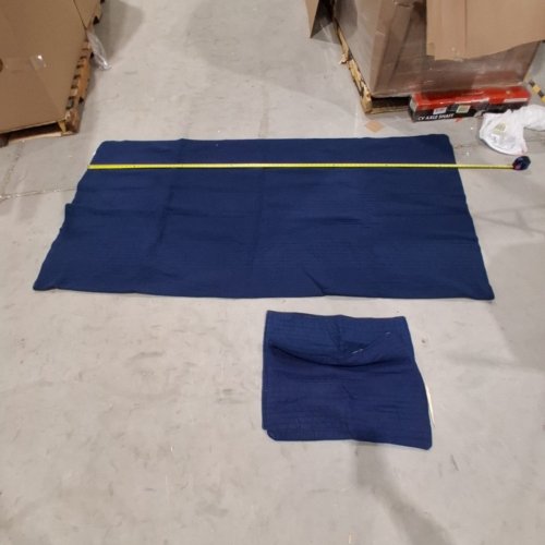 3PC HOMESUITE RICE STITCH COTTON QUILT SET - FULL - NAVY image 2