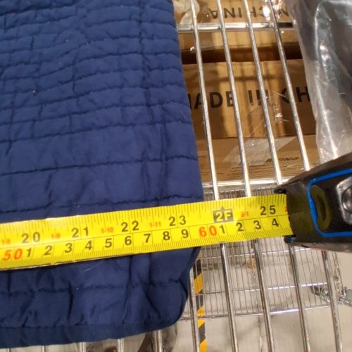 3PC HOMESUITE RICE STITCH COTTON QUILT SET - FULL - NAVY image 6
