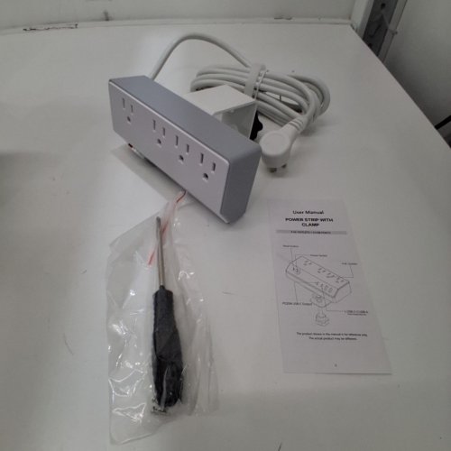 JXGULCAT POWER STRIP WITH DESK CLAMP, 4 OUTLETS, PD 20 USB-C, 5V USB-C, AND 2 USB-A PORTS - 125V - WHITE image 4