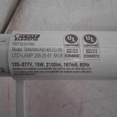 FEIT ELECTRIC U-BEND LED LAMP BULB - 2FT -T8/T12- 4000K - COOL WHITE (MODEL:T848) image 2