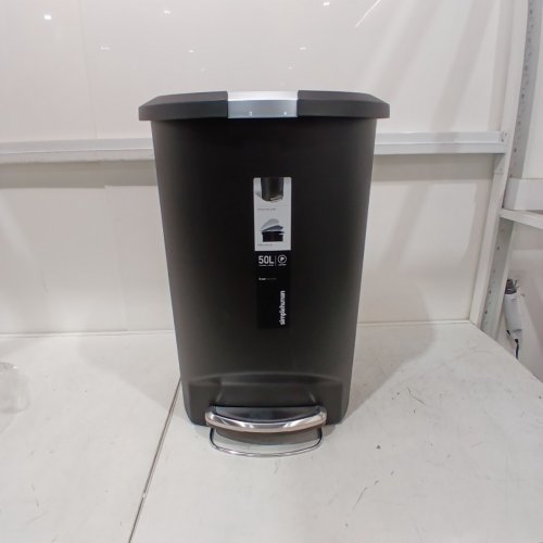 SIMPLEHUMAN SEMI-ROUND TRASH CAN - 50L - BLACK (MODEL: CW1355) image 2