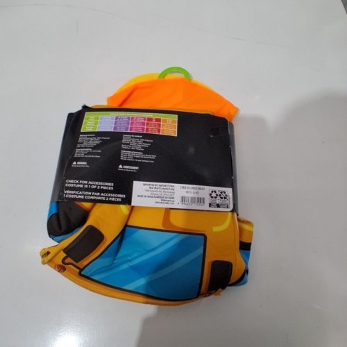 2PC TODDLERS CONSTRUCTION DIGGER RIDE-ALONG COSTUME SET - 3-4T - YELLOW AND ORANGE image 3