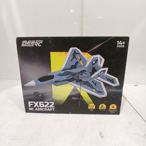 DEERC RC AIRCRAFT - 2.4 GHZ, 2 CH - GREY / BLACK CAMOUFLAGE (MODEL: FX622) image 2