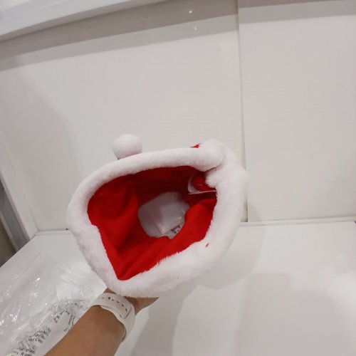 BATTERY OPERATED MUSICAL DANCING SANTA HAT -OSFM - RED AND WHITE image 4