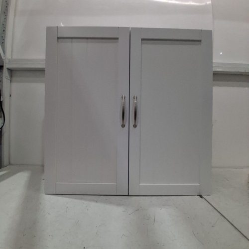 2 DOOR WALL MOUNTED CABINET - 23.5"X23.5" - WHITE image 2