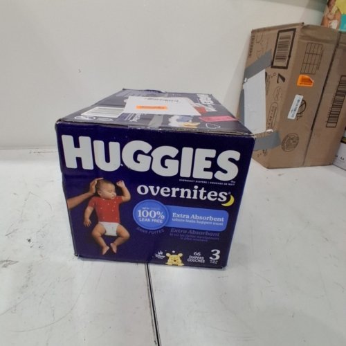 66PK HUGGIES OVERNITES NIGHT TIME DISPOSABLE DIAPERS - SIZE 3 - DISNEY WINNIE THE POOH (MODEL: 53597) image 2