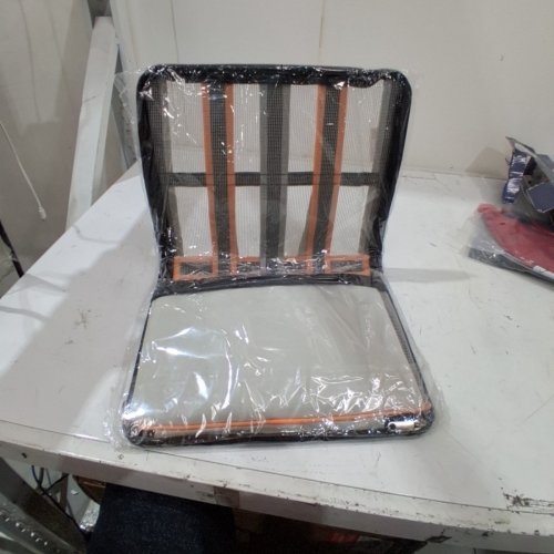PORTABLE DOG BAG CARRIER - MESH - ORANGE GREY image 3