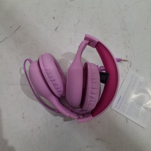 KID'S MPOW WIRED FOLDABLE HEADPHONES WITH VOLUME CONTROL - PINK (MODEL: BH297B) image 2