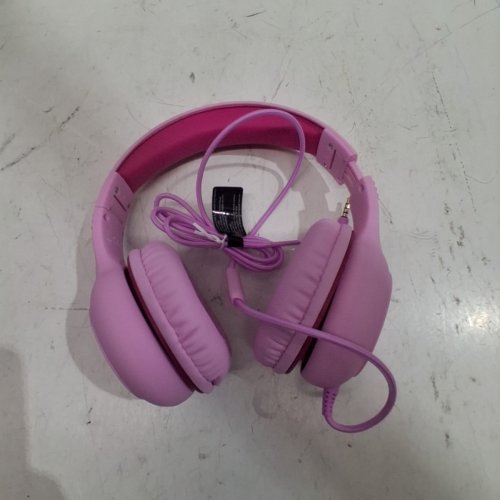 KID'S MPOW WIRED FOLDABLE HEADPHONES WITH VOLUME CONTROL - PINK (MODEL: BH297B) image 3