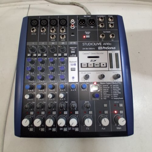PRESONUS STUDIOLIVE AR8C 8-CHANNEL MIXER ANALOG & AUDIO INTERFACE | SD STEREO RECORDER, USB-C AUDIO INTERFACE | 24 BIT 96 KHZ - BLUE/SILVER - (MODEL:2779206103) image 2