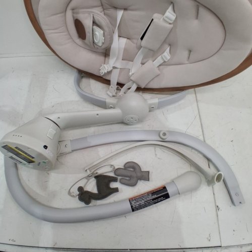 MAXI-COSI CASSIA AUTOMATIC BABY SWING WITH MOTION SENSOR MUSIC TOYS AND 360 DEGREE ROTATION - MAX 20LB - HORIZON SAND - (MODEL: ‎53302CGMT) image 4