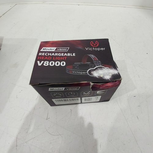VICTOPER WATERPROOF SUPER BRIGHT RECHARGEABLE HEAD LIGHT - 18000 LM - BLACK / BLUE (MODEL: V8000) image 3