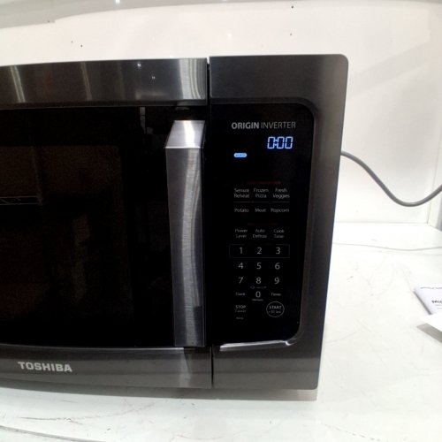 TOSHIBA SMART SENSOR MICROWAVE OVEN WITH POSITION MEMORY TURNTABLE - 1.6CU.FT - BLACK STAINLESS STEEL (MODEL: TMC16S4ABS) image 2
