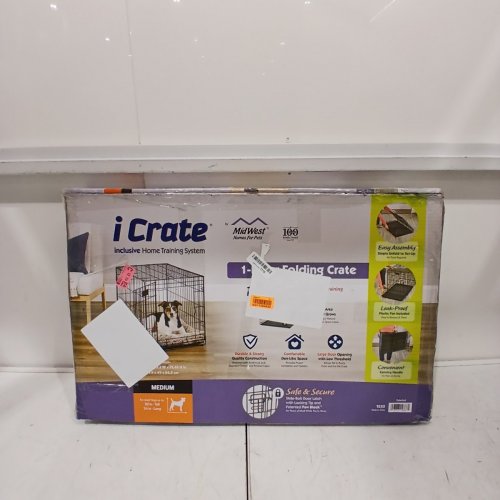 ICRATE SINGLE DOOR FOLDING DOG CRATE FOR MEDIUM DOGS, 26-40LB (MEDIUM) MODEL: 1530 image 3