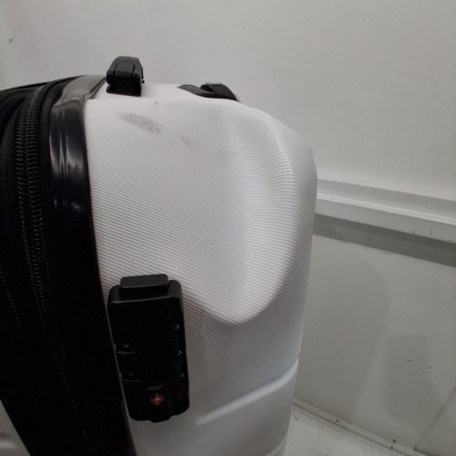 SWEETCRISPY HARDSHELL EXPANDABLE LUGGAGE SUITCASE WITH SPINNER WHEELS & TSA LOCK - 28" - WHITE/BLACK (MODEL: XLX-28WT) image 5