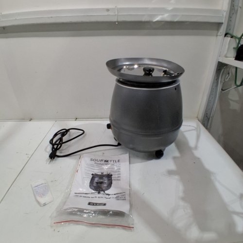 SYBO ELECTRIC COMMERCIAL SOUP KETTLE BUFFET SOUP WARMER WITH INSERT POT & LID - 10.5 QT - GREY (MODEL: SH-SW6000-BL) image 7