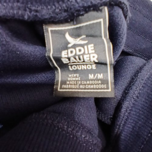 MEN'S EDDIE BAUER TEXTURED LOUNGE PANT - MEDIUM - NAVY BLUE (STYLE: 1909701) image 2