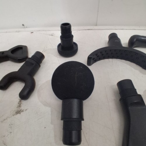 WATTNE MASSAGE DEEP TISSUE PERCUSSION MASSAGE GUN WITH ASSORTED ATTACHMENT HEADS - CARBON (MODEL: W2/RC-MG-010) image 4