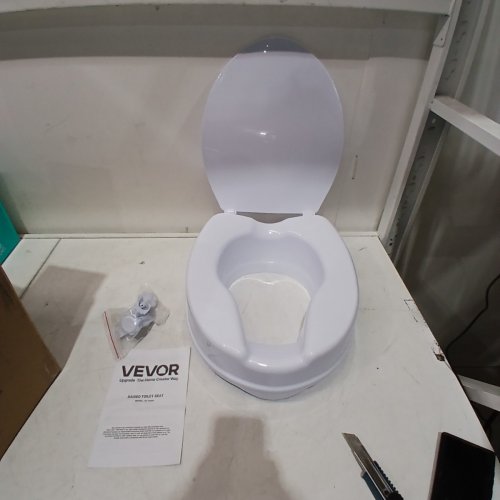 RAISED TOILET SEAT RISER - 4" RAISED - WHITE - (MODEL: FBL760600) image 2