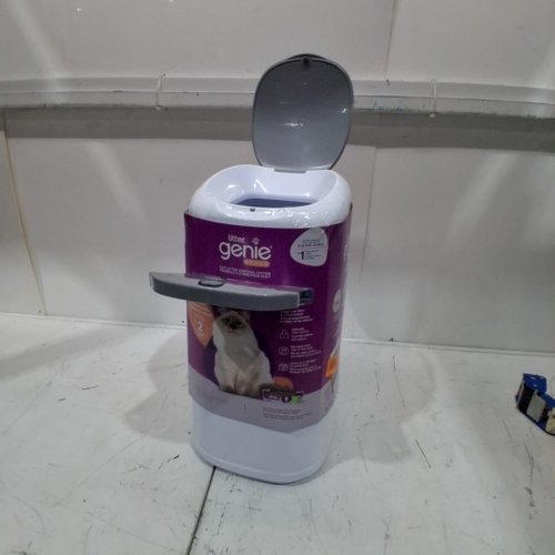 LITTER GENIE PAIL STYLE CAT LITTER WASTE DISPOSAL SYSTEM - WHITE/GREY (MODEL: 00666594210890) image 3