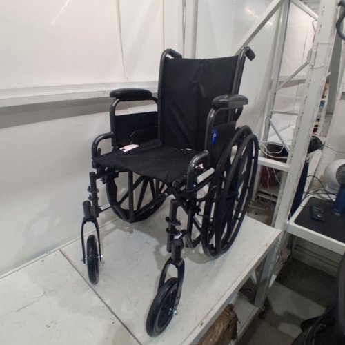 MEDLINE GUARDIAN K1 WHEELCHAIR - 16" SEAT - 300LB CAPACITY - BLACK (MODEL: K1166N22S) image 3