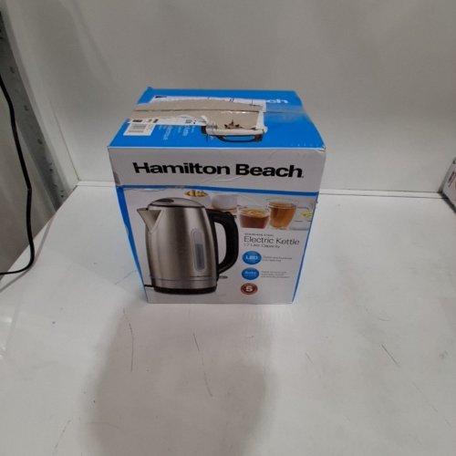 HAMILTON BEACH STAINLESS STEEL ELECTRIC KETTLE WITH LED LIGHT RING - 1.7L CAPACITY (MODEL:41037C) image 5