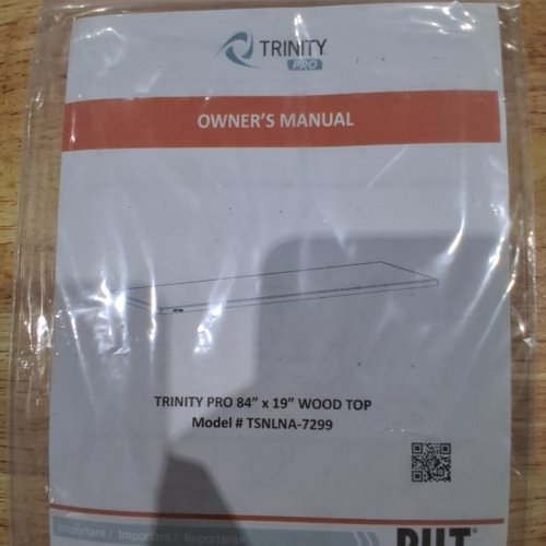 TRINITY PRO WOOD TOP - 84" X 19" - NATURAL WOOD (MODEL: TSNLNA-7299) image 5