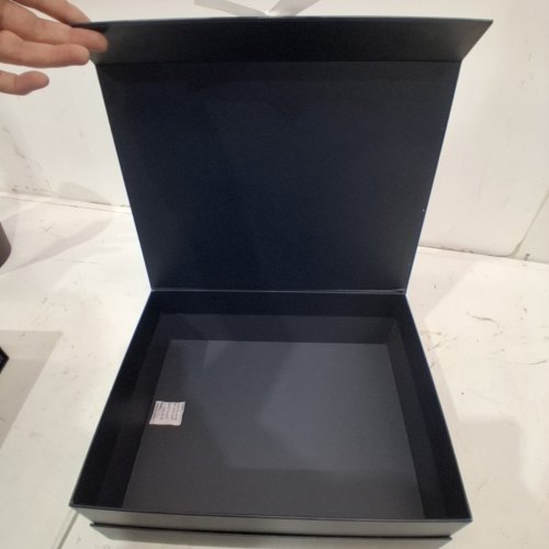 SPRITZ GIFT BOX WITH BOW - 13" X 10" X 4.5" - NAVY BLUE image 4