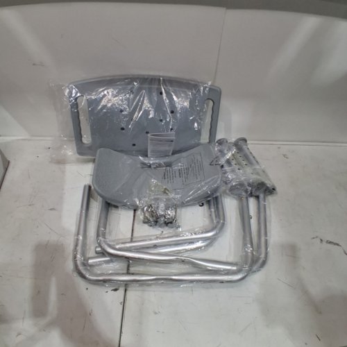 MEDLINE GUARDIAN KNOCKDOWN BATH AND SHOWER CHAIR WITH BACK AND SIDE HANDLES - GREY/SILVER (MODEL: G2-102KX1) image 2