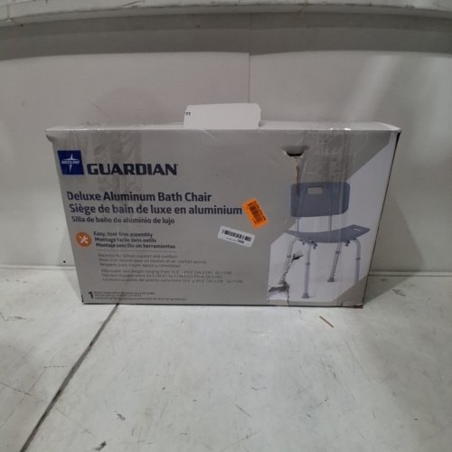 MEDLINE GUARDIAN KNOCKDOWN BATH AND SHOWER CHAIR WITH BACK AND SIDE HANDLES - GREY/SILVER (MODEL: G2-102KX1) image 3