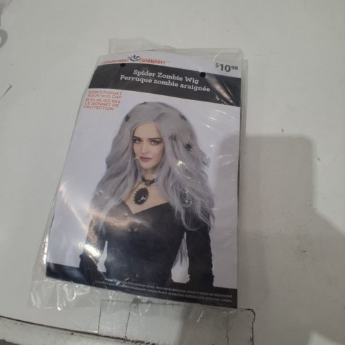 WOMEN'S WAY TO CELEBRATE SPIDER ZOMBIE WIG - OSFM - GRAY (STYLE: 02927GY) image 2