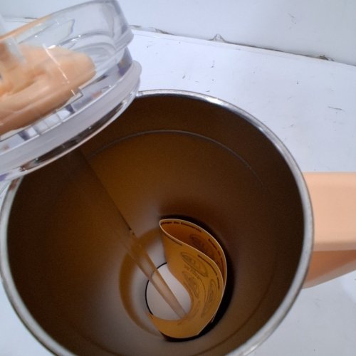 BPS TRAVEL MUG WITH SLIDER LID AND STRAW - 30OZ - APRICOT ICE (MODEL:4628279) image 3