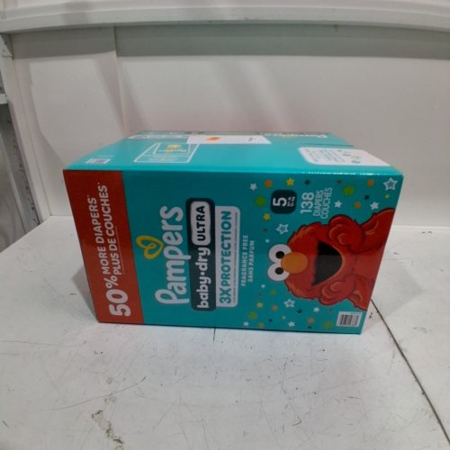 138PK PAMPERS BABY DRY ULTRA DISPOSABLE DIAPERS - SIZE 5 - ELMO SESAME STREET image 2