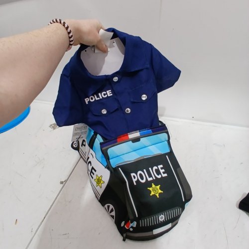 2PC POLICE CAR RIDE-ALONG COSTUME SET - 3T-4T - BLUE / BLACK (STYLE:WM28064683-525) image 2