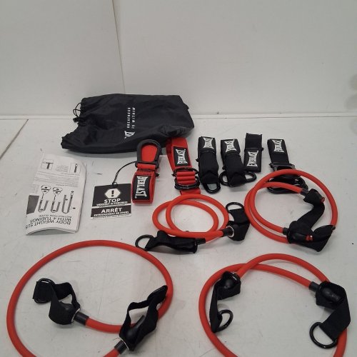 13PC EVERLAST SUSPENSION TRAINER WITH RESISTANCE TUBING - BLACK/RED (MODEL: ET7542BK) image 3