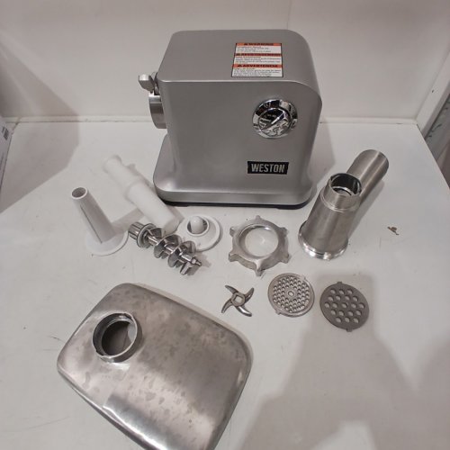 WESTON COUNTERTOP MEAT GRINDER & SAUSAGE STUFFER - 1 H/P - 750W - SILVER (MODEL: 33-1301-W) image 4