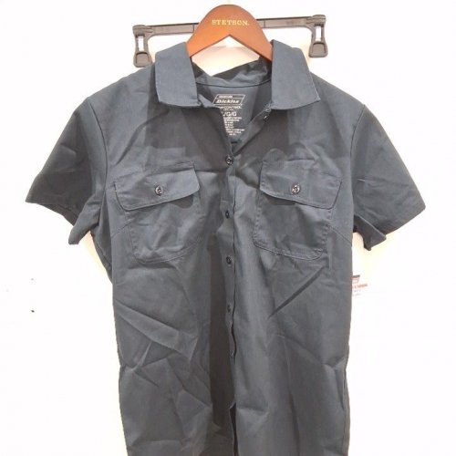 MEN'S DICKIES SHORT SLEEVE WORK SHIRT - LARGE - NAVY BLUE image 2