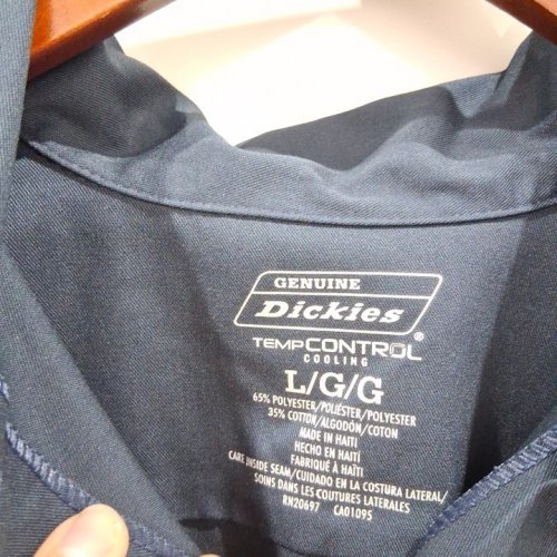 MEN'S DICKIES SHORT SLEEVE WORK SHIRT - LARGE - NAVY BLUE image 3