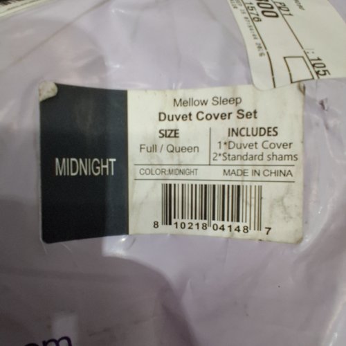 3PC MELLOW SLEEP DUVET COVER SET - FULL / QUEEN - MIDNIGHT image 2