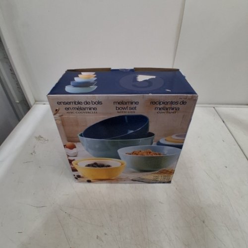 10PC PANDEX MELAMINE BRPA-FREE MIXING BOWL SET WITH LIDS - ASSORTED COLORS (MODEL: 1901780) image 2