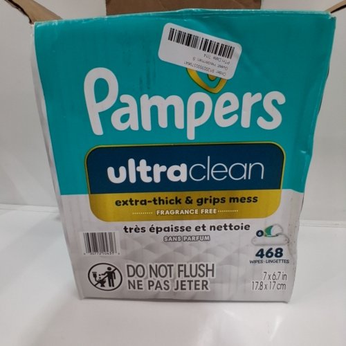 6PK PAMPERS FRAGRANCE FREE ULTRACLEAN BABY WIPES - 468 WIPES; 7 X 6.7" image 2