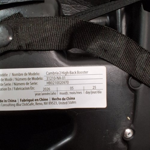 DIONO CAMBRIA 2 HIGH BACK AND BACKLESS BOOSTER SEAT - 40-120LBS - BLACK (MODEL: 31210-NA-01) image 2