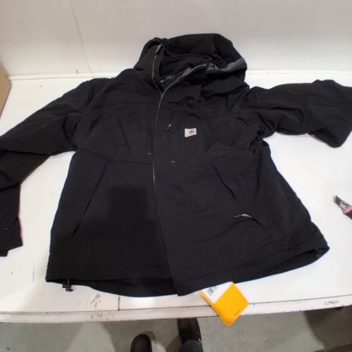MENS CARHARTT HOODED CAMDEN CRYDER JACKET - LARGE - BLACK (STYLE : 106006) image 2