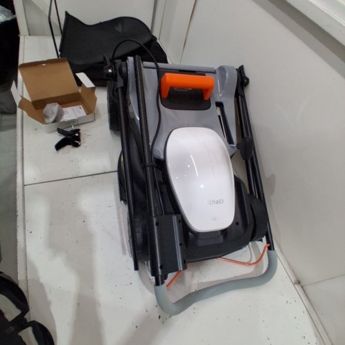 LITHELI CORDLESS LAWN MOWER WITH ADJUSTABLE HEIGHT - 16" - WHITE/GREY (MODEL: EGT010185) image 8