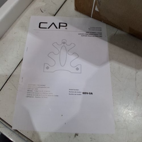 CAP BARBELL DUMBELL STAND- BLACK image 4