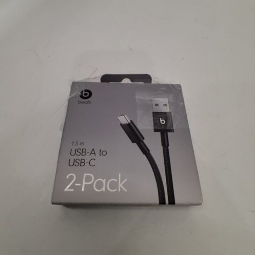 2PK BEATS USB-A TO USB-C BRAIDED CHARGING CABLE - 1.5M - BLACK image 3