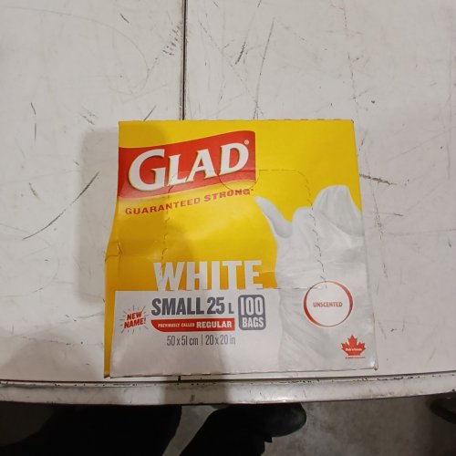 100PK GLAD SMALL WHITE GARBAGE BAGS WITH FEBREZE FRESH CLEAN SCENT- 25L- 20"X20"-WHITE image 2