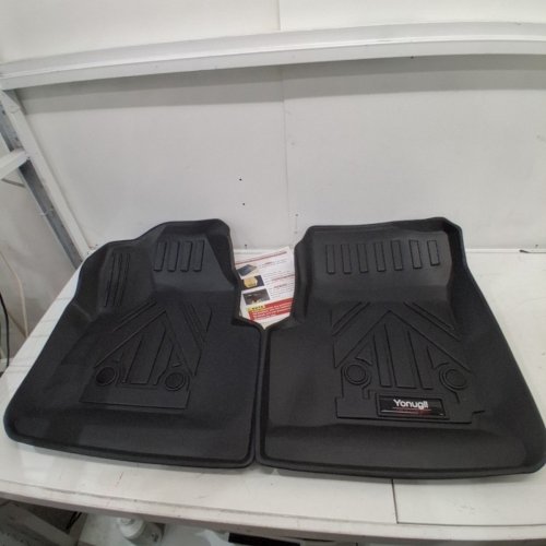 2PC YONUGLI CUSTOM AUTOMOTIVE FLOOR MATS - 22" X 28" - BLACK image 3